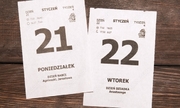 Dwie kartki z kalendarza z numerem 21 i 22