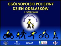 Plakat akcji w niebiesko - żółtej tonacji z nazwą akcji.