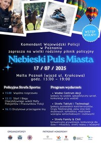 Plakat ze zdjęciami i zaproszeniem na piknik