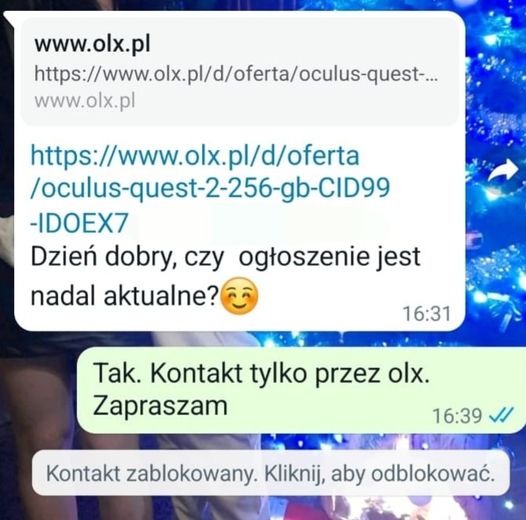 Uwaga Na Oszustwo Przy Pomocy Portalu Olx Oraz Aplikacji Whatsapp Aktualności Kpp Gniezno 6576